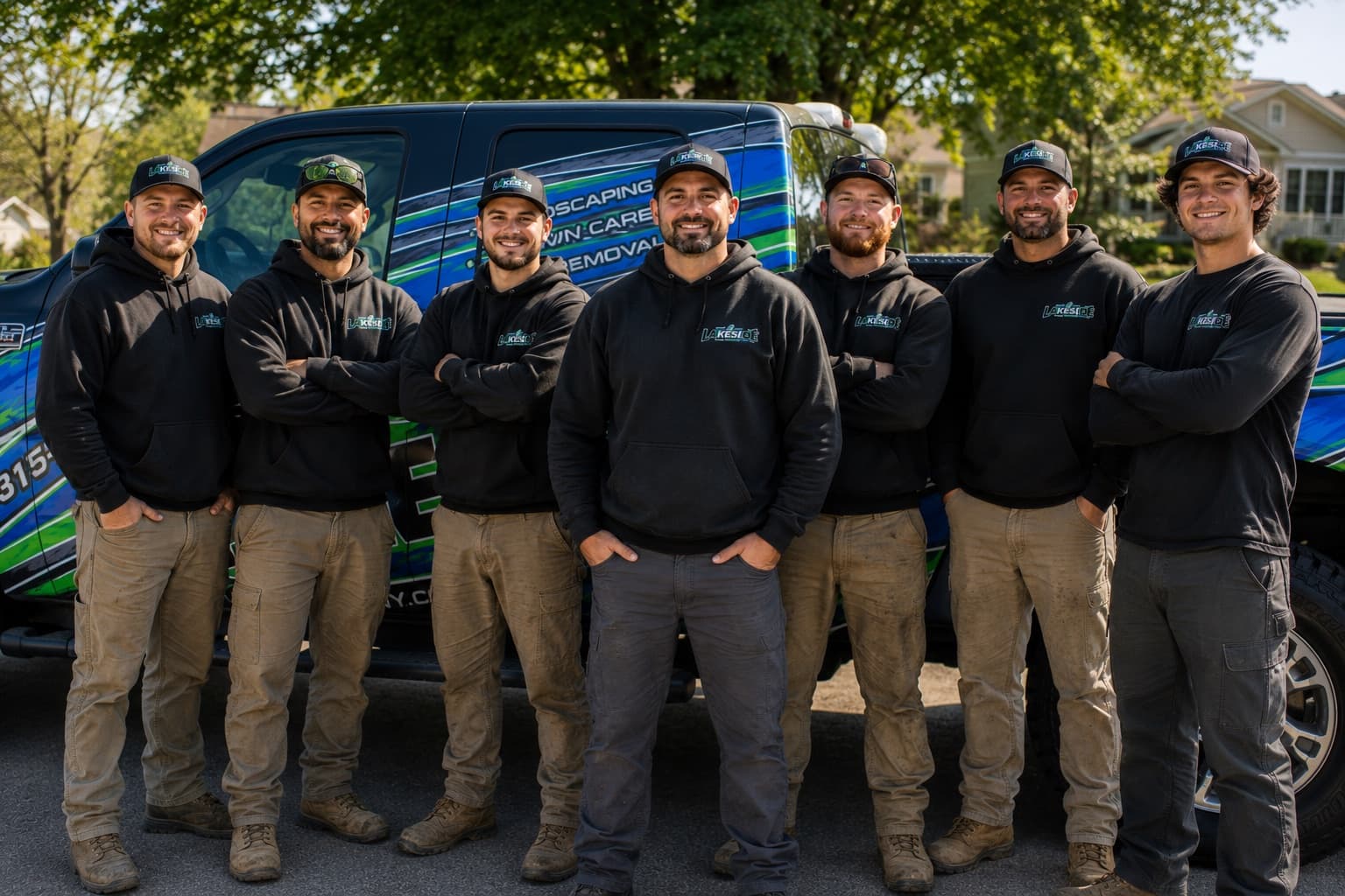 The Lakeside Outdoor Services crew in Watertown, New York